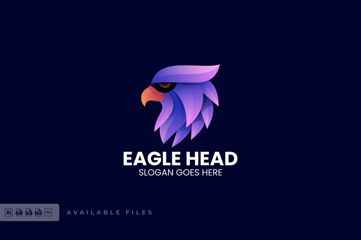 Eagle Head Gradient Colorful Logo, a Branding & Logo Template by ivan_artnivora