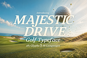 Majestic Drive - Golf Typeface, a Serif Font by HipFonts (Thumbnail 1 of 9)