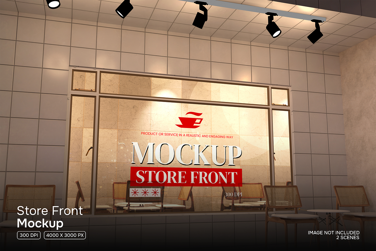 Store Front Mockup, an Advertising Mockup by Permadi Creative (Photo 1 of 3)