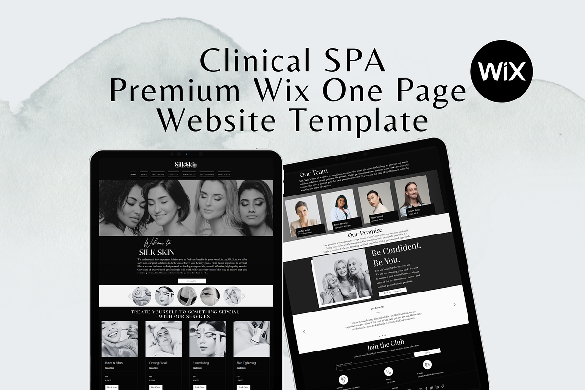 Clinical Spa Wix One Page Website preview 3