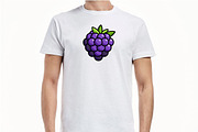 Cartoon Blackberry Clipart Set, a Food Illustration by newminddesign (Thumbnail 2 of 8)