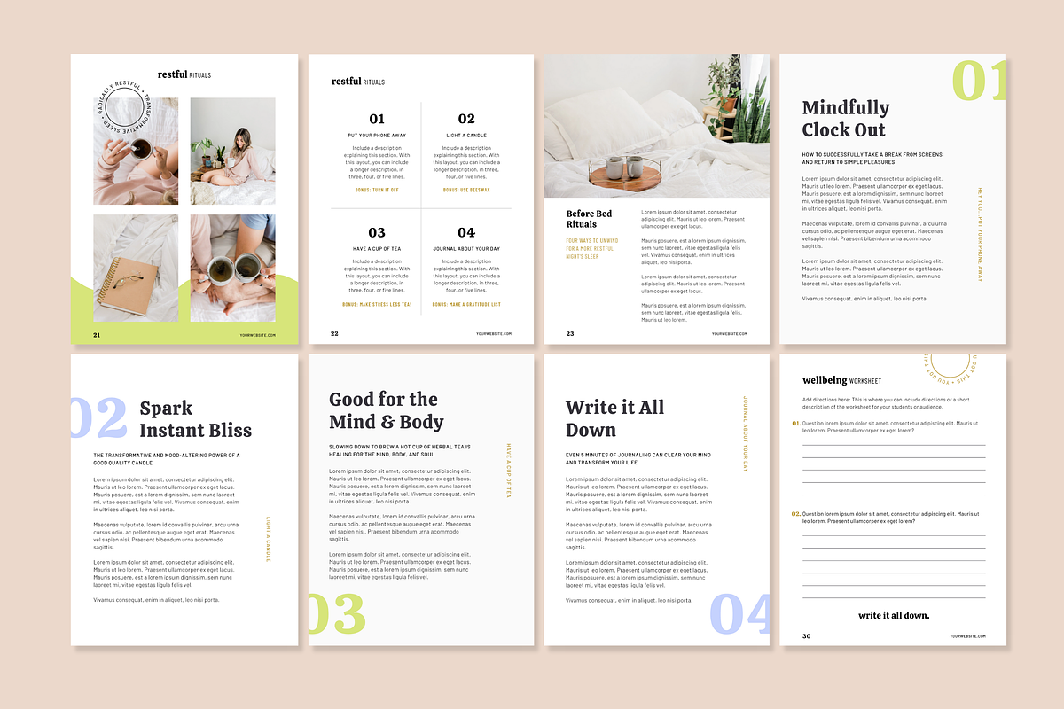 4-in-1 Wellbeing Bundle for Canva, a Templates & Theme by Erin Cassidy (Photo 8 of 29)