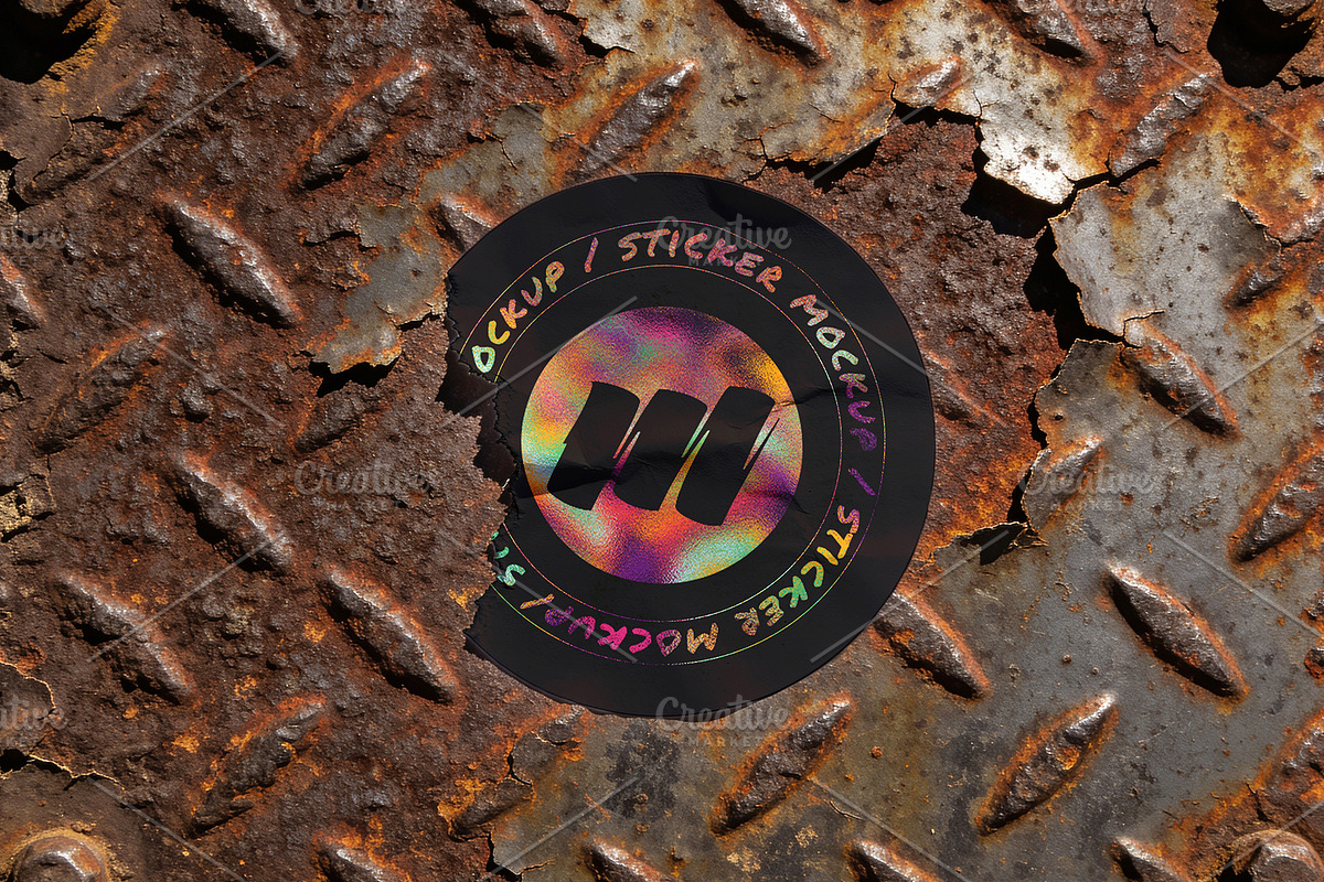 Sticker Mockup Set, an Advertising Mockup by ForgeDesign (Photo 3 of 6)