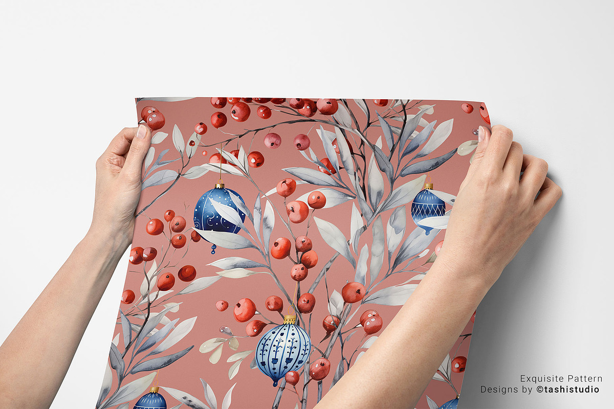 Xmas Berries, Layered Print Patterns, a Pattern Graphic by Pink Linen (Photo 7 of 9)