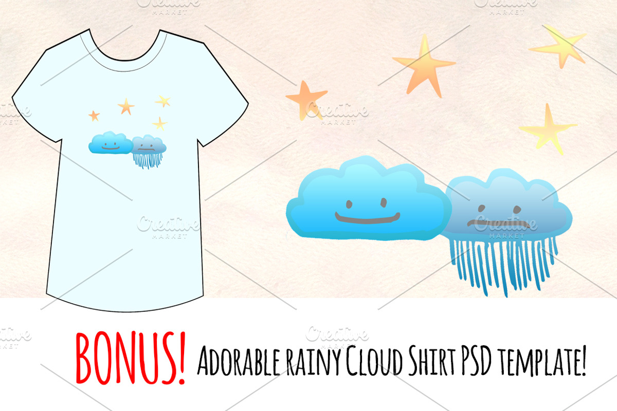Rainy Sky Element Pack 80+ Graphics!, an Illustration by Violet LeBeaux (Photo 5 of 5)