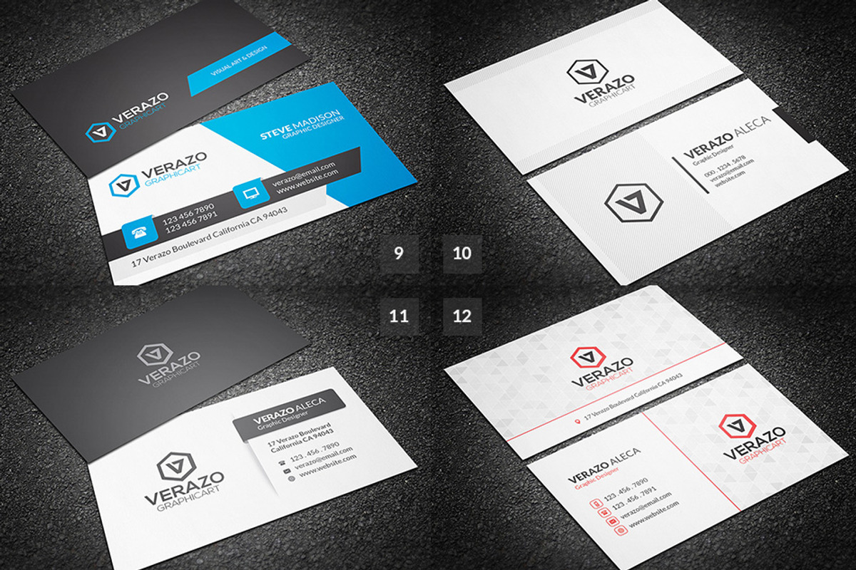 12 Business Card Mini Bundle v2, a Business Card Template by Verazo (Photo 4 of 4)