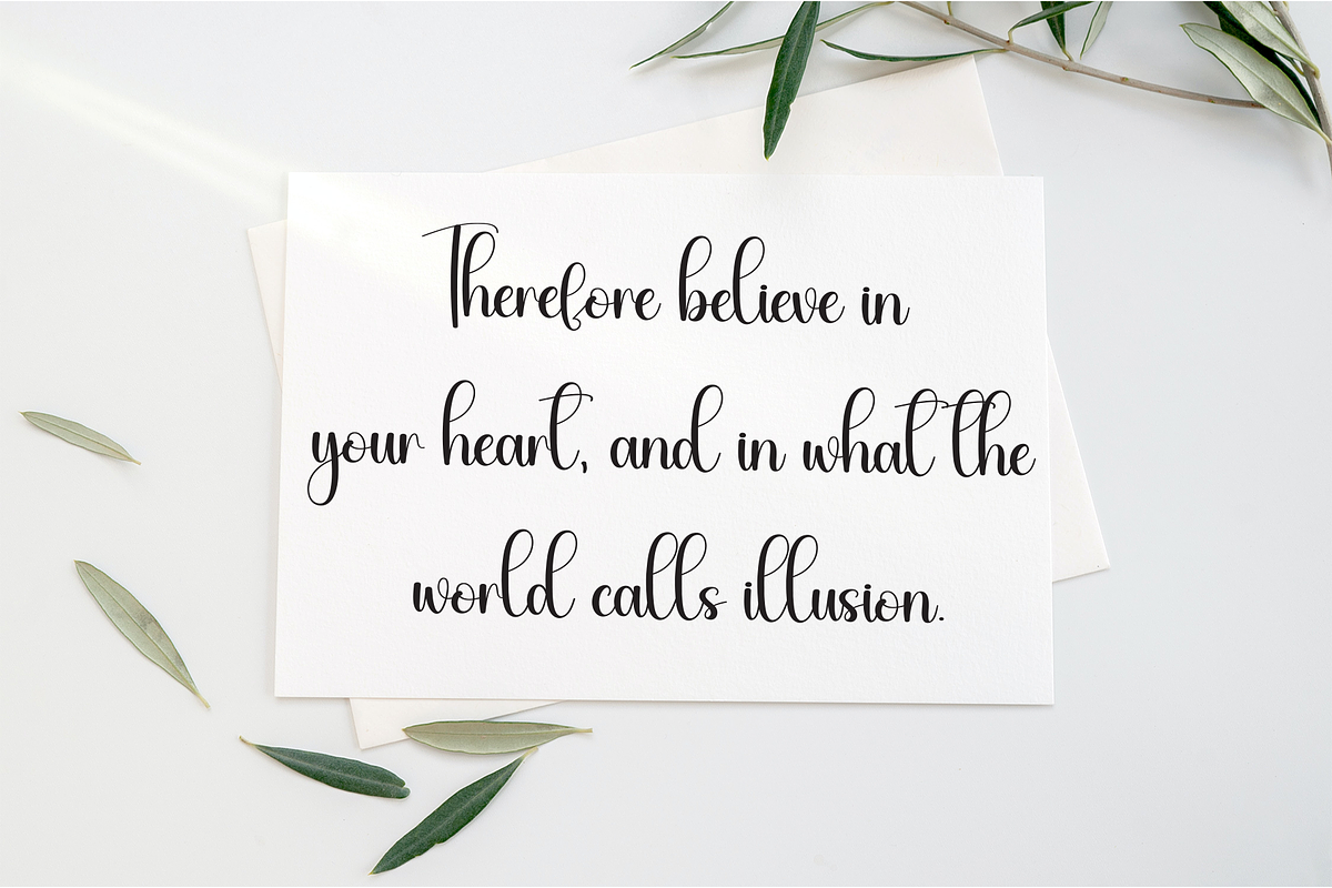 Karmilla Homestay | Script Font, a Handwritten Font by Scratchones (Photo 3 of 9)