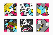 40 Vector Bright Backgrounds in 80s, a Pattern Graphic by softulka (Thumbnail 1 of 13)