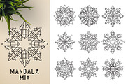 300 Vector Mandala Ornaments, a Decorative Illustration by pixaroma (Thumbnail 37 of 49)