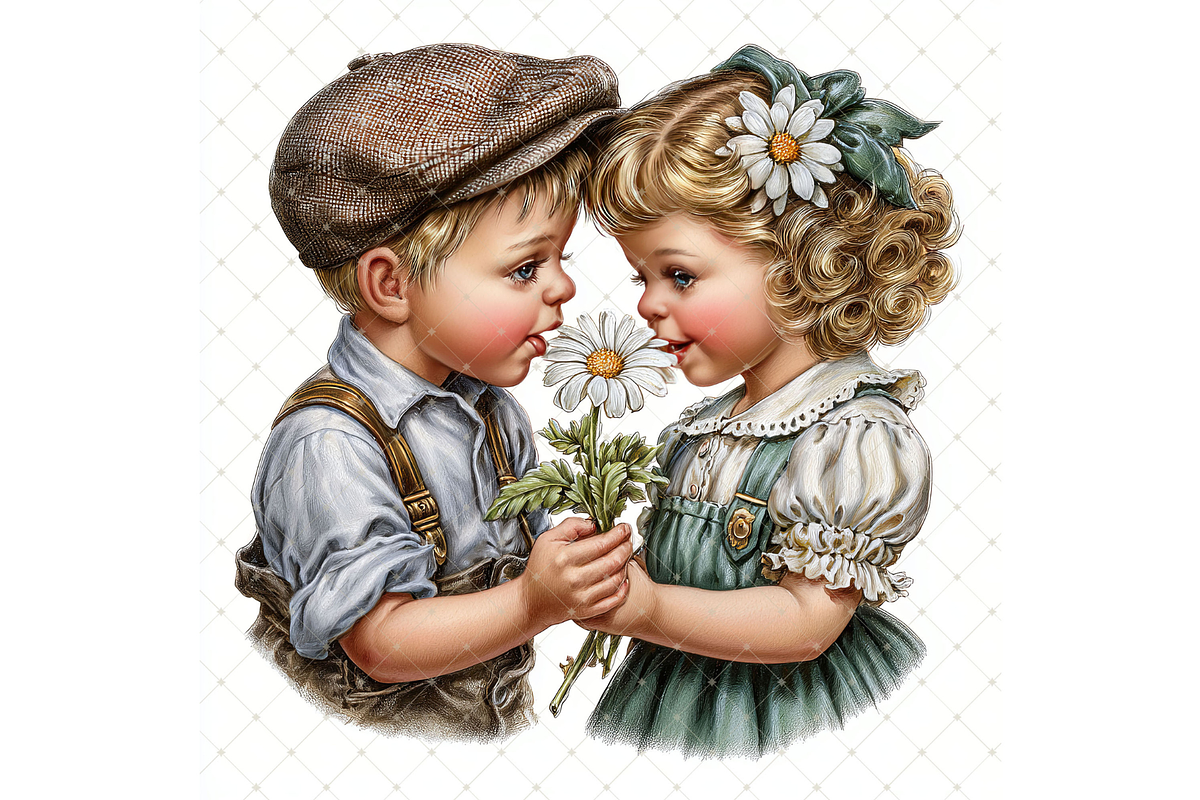 Romantic Daisy Couple Clipart JPG, a Person Illustration by Memories By Lea (Photo 14 of 19)