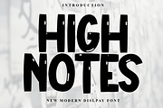 HIGH NOTES, a Sans Serif Font by FreshTypeINK (Thumbnail 1 of 8)