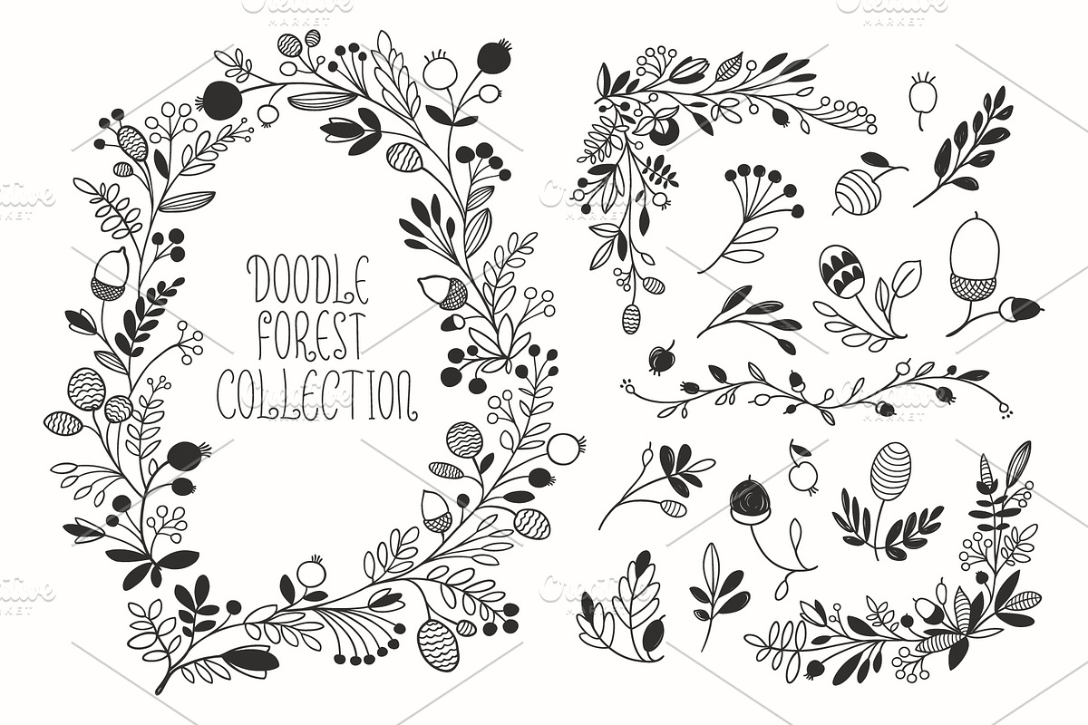 Autumn Floral Vector Drawings, a Decorative Illustration by Adiemus (Photo 1 of 6)