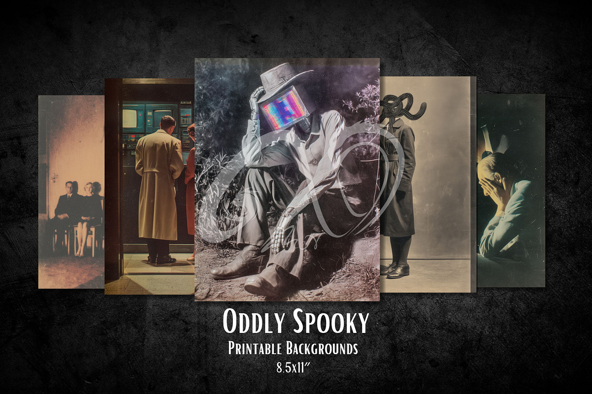 Oddly Spooky: Vintage Surreal Horror, a Background Graphic by NiiiNArt (Photo 4 of 9)