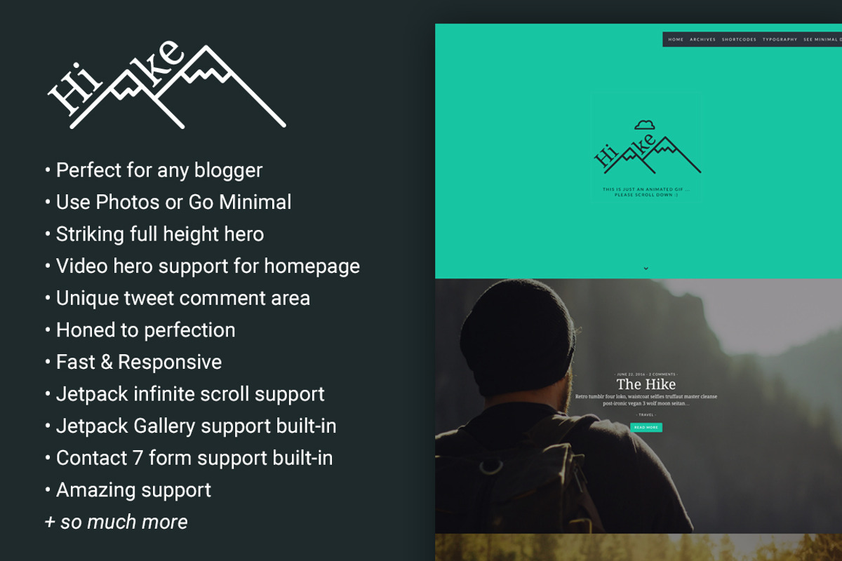 Hike - A Blog Theme for the Wanderer, a WordPress Template by MeanThemes (Photo 1 of 2)