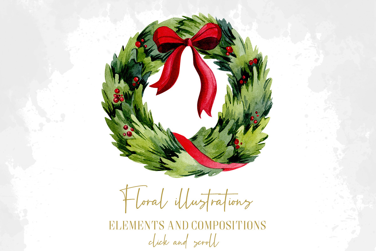 Watercolor Christmas Aesthetics, a Decorative Illustration by S_ARTLOVE (Photo 6 of 11)