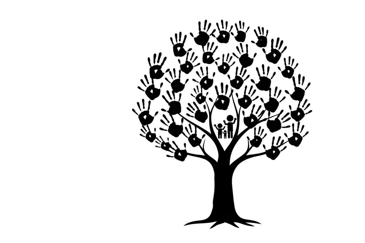 family handprint tree silhouette, an Illustration by Amazin_art (Photo 7 of 29)