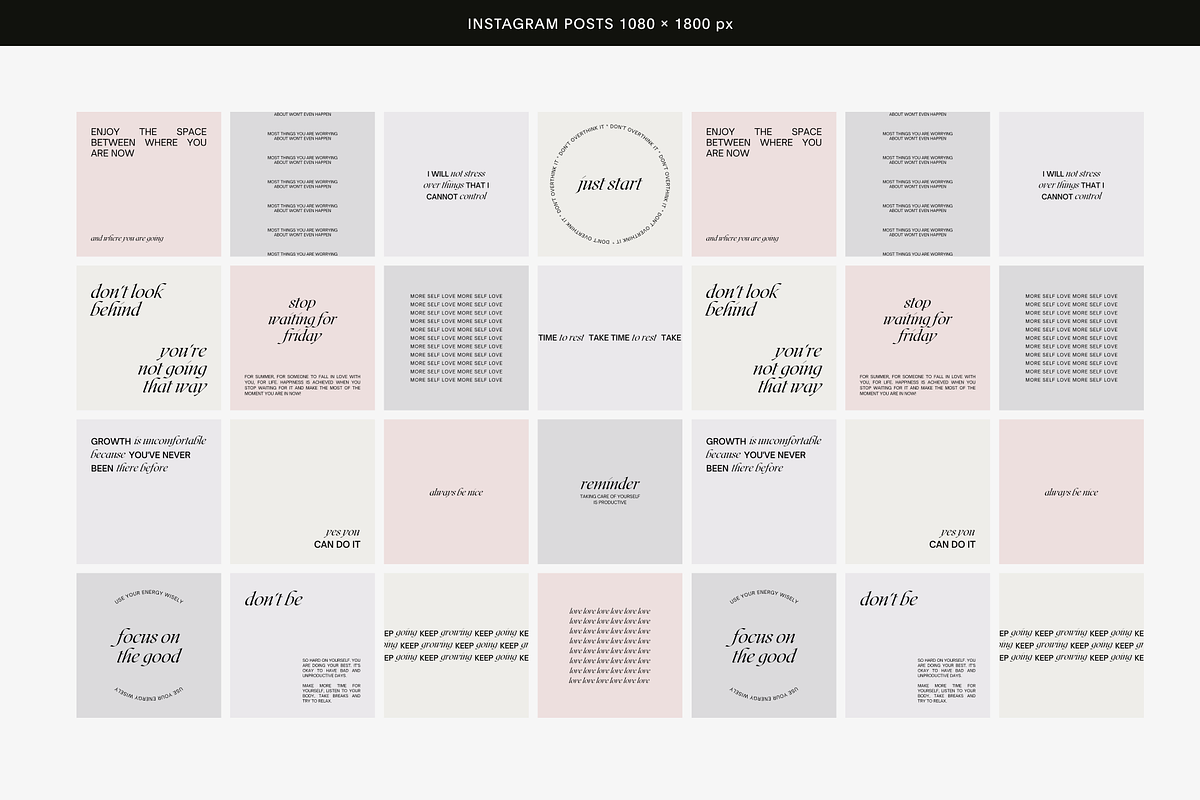 80 IG Aesthetic Stories and Posts, a Social Media Template by Studio K (Photo 6 of 9)