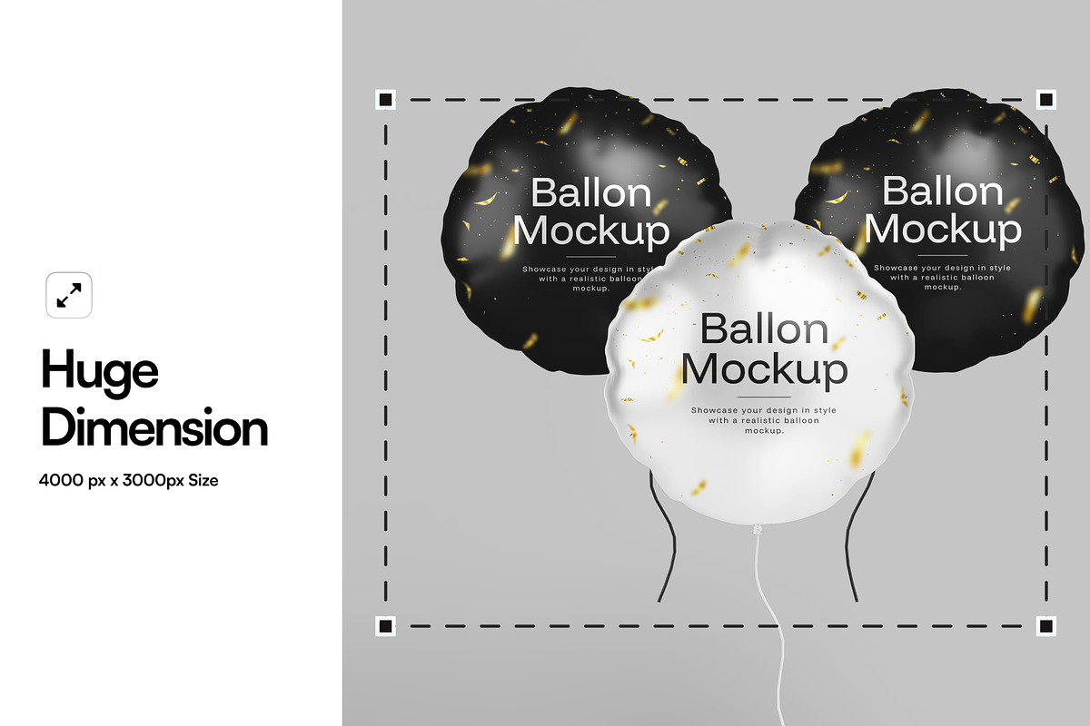 Floating Helium Balloon Mockup, a Product Mockup by SLAB! Design (Photo 2 of 7)