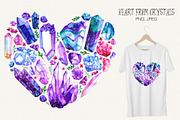 Watercolor Crystals Collection, an Illustration by Olga Alexeenko (Thumbnail 4 of 7)