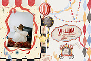 Whimsical Watercolor Circus clipart, a Decorative Illustration by 60secondsArt (Thumbnail 4 of 10)
