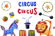 Set Circus, watercolor, an Illustration by fiolika (Thumbnail 2 of 7)