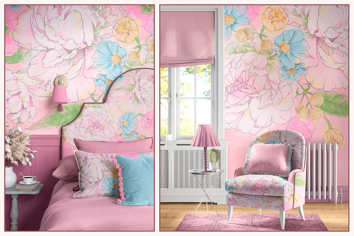 Fresco collection Soft Bloom, a Wallpaper Graphic by Natalia0307 (Photo 4 of 16)