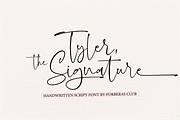 Tyler The Signature, a Script Font by Forberas Club (Thumbnail 1 of 8)