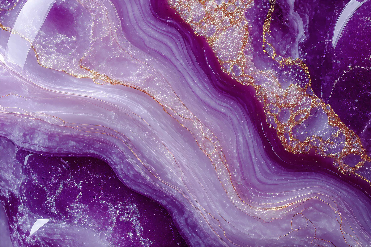 Purple Gold Marble Textures, a Decorative Illustration by StockVerse Creative (Photo 3 of 4)