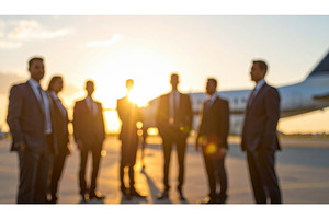 Silhouettes of business people at, a Business Photo by Igor Tichonow