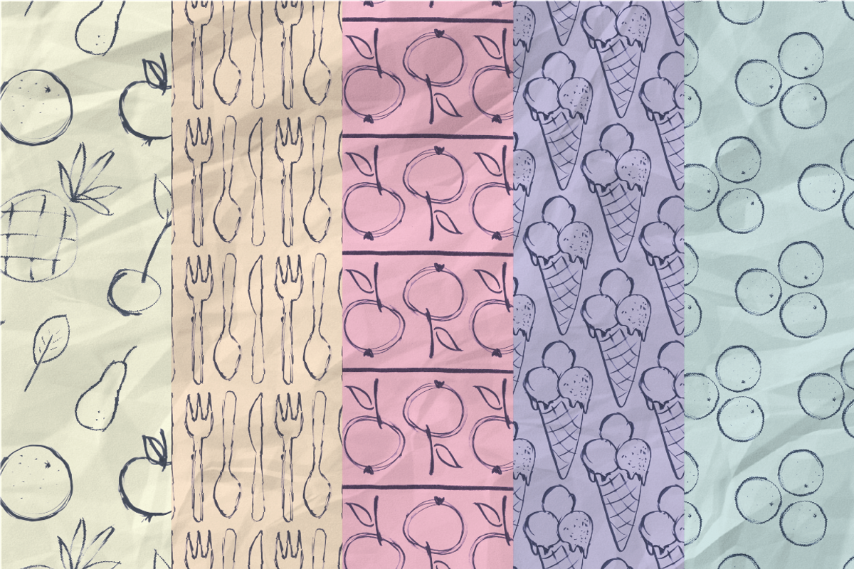 100 brush patterns, a Pattern Graphic by Jennfi