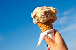 Ice Cream Cone Blue Sky, a Food & Drink Photo by THP Creative
