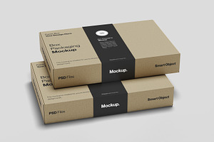 Close-up Packaging Box Mockup