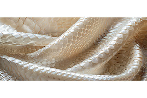 Beige snake skin texture with glossy, a Background Photo by piter.goskov