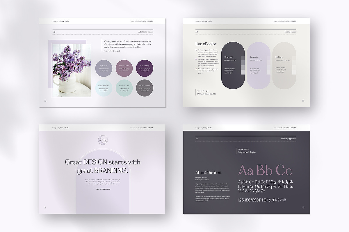 Luna | Brand Guidelines, a Brochure Template by Imagination Area (Photo 5 of 13)