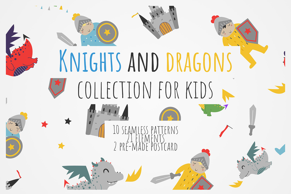 Knights and Dragons Collection, a Graphic by 3Y_Design (Photo 1 of 7)
