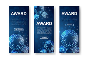 Set of award vertical banners, a Texture Illustration by GraphiShop