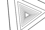 Abstract technology triangles. Graphic design on white background, 3d ...