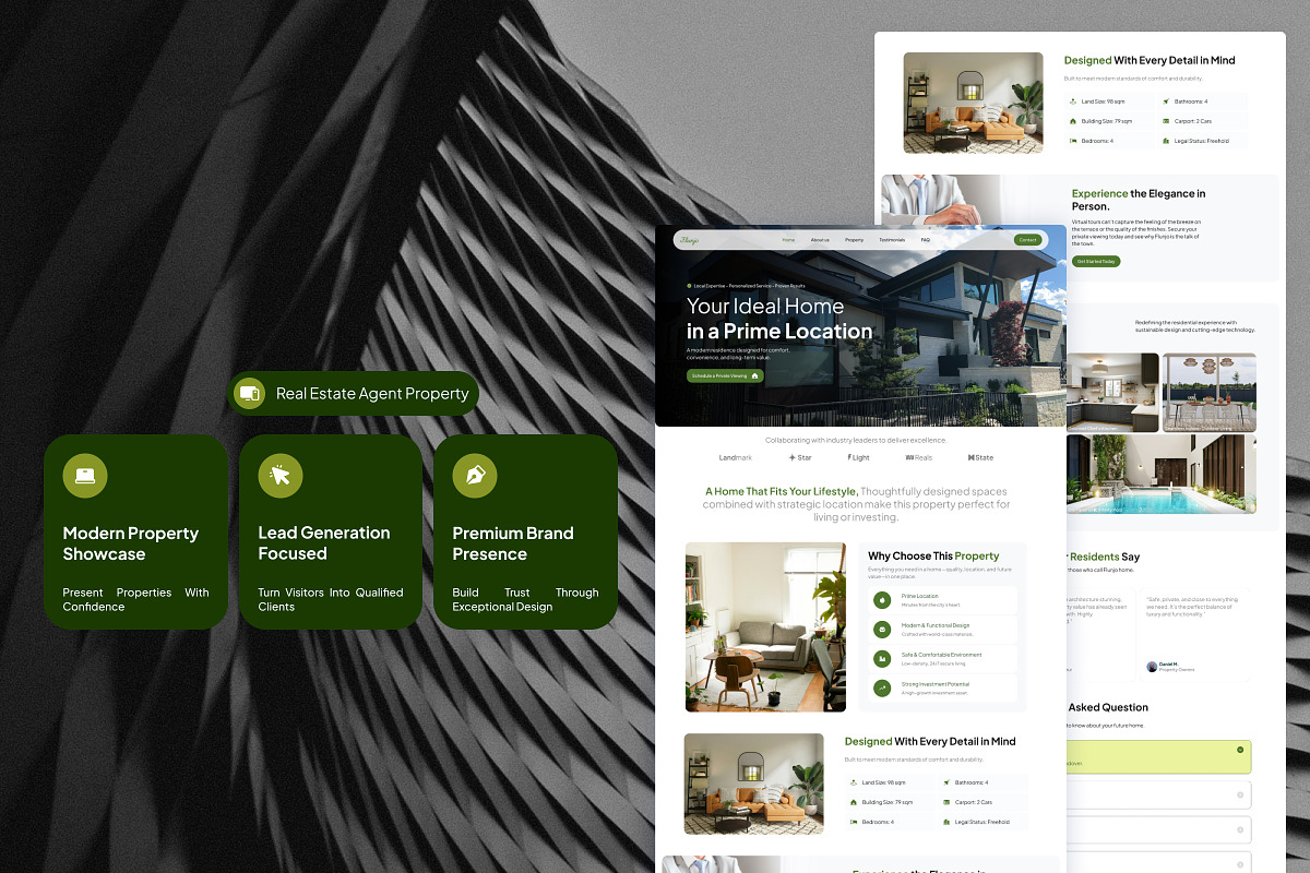 Single Property Landing Page, a Landing Page Template by Font Kingdom (Photo 3 of 5)