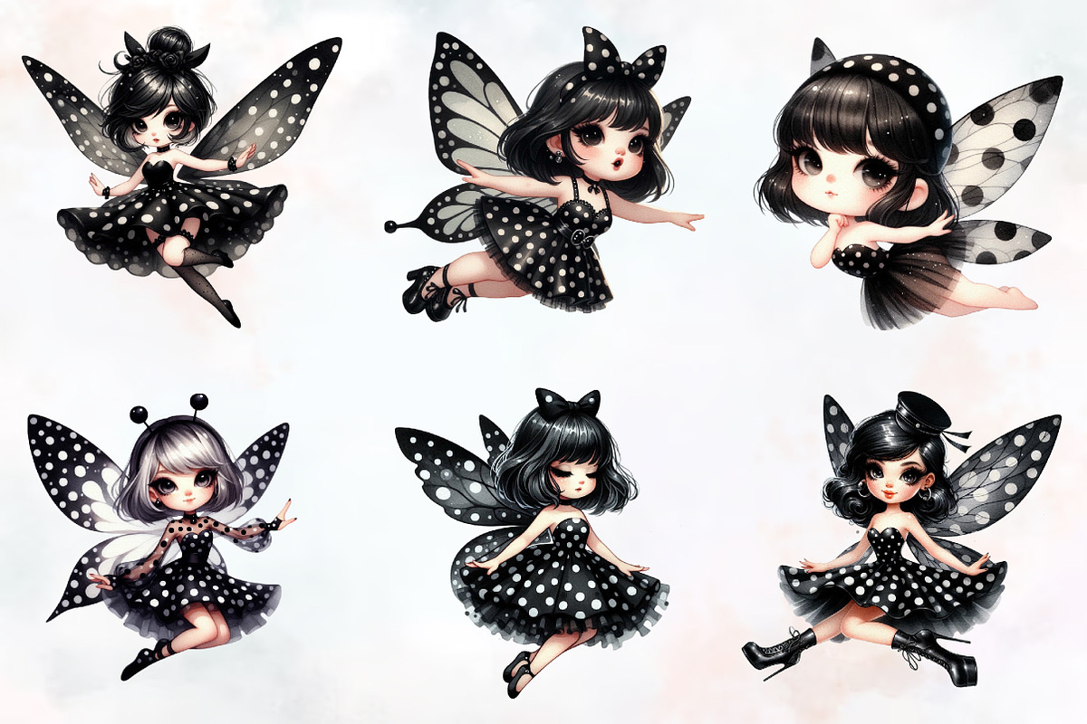 Cute pin up black fairy, an Illustration by RobertsArt (Photo 2 of 7)