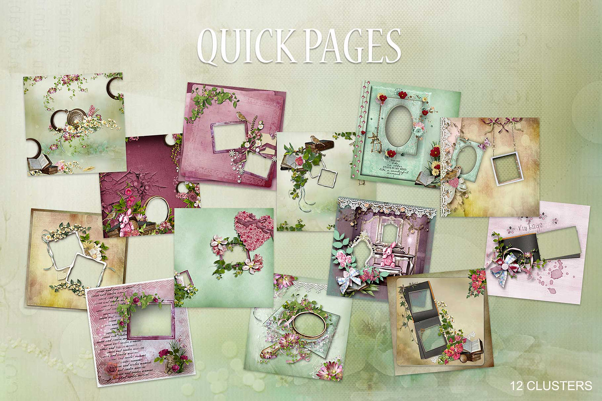 Vintage Rose Scrapbook Creator, an Illustration by Digidesignresort (Photo 3 of 6)
