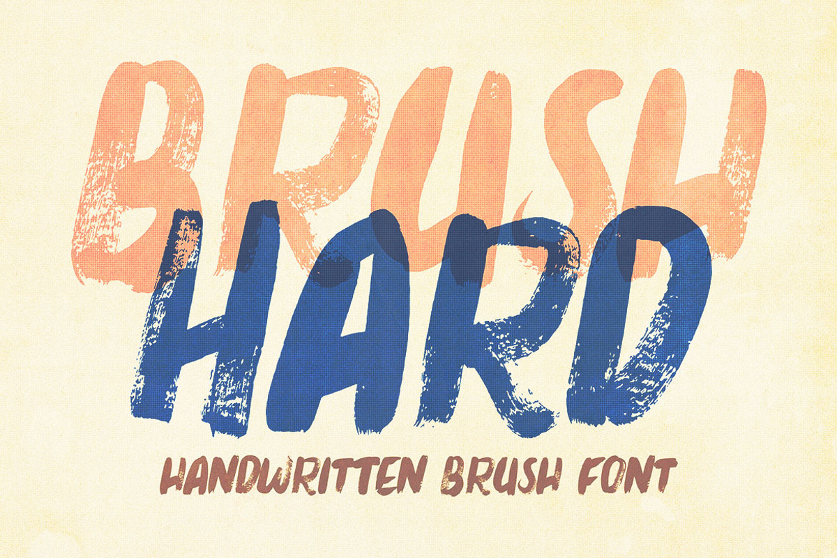 Brush Hard - Handwritten Font, a Sans Serif Font by Cruzine (Photo 1 of 7)
