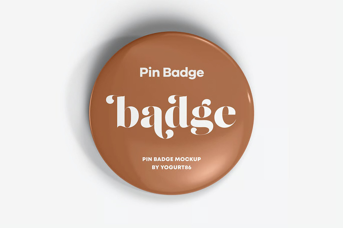 Pin Badge Mock-up, a Merchandise Mockup by zippypixelstudio (Photo 3 of 16)