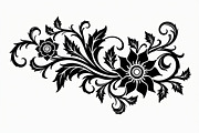 Vintage Flower Ornament Set, an Illustration by Creativeshirt (Thumbnail 2 of 21)