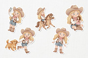 Lovely Cowgirl Kid Cute Cartoon Art, a Person Illustration by Gohsantosa (Thumbnail 3 of 4)