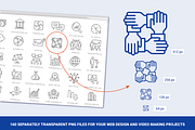 160 Business and Financial Icons Set, an Outline Icon by FourLeafLover (Thumbnail 6 of 12)