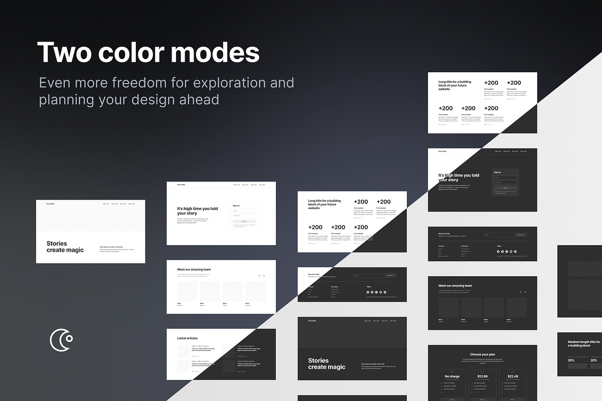 StoryTeller Wireframe Kit, a Wireframe Template by Hanna Sh (Photo 3 of 6)
