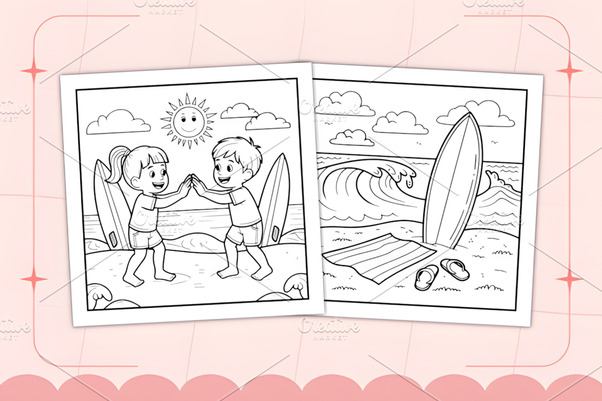 Summer Days Delight Coloring Book, a Seasonal Illustration by Design Station (Photo 4 of 4)