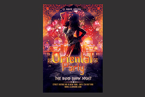 Oriental Party Flyer, a Flyer Template by DSGraphicDesign
