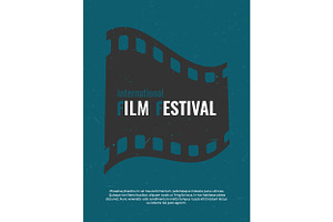 Vintage Film Festival Poster, a Decorative Illustration by PsychocheArt