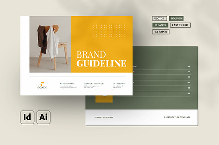 Brand Guidelines | INDD, a Brochure Template by Pixelpick